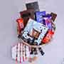 Set of 4 Designer Rakhi with Chocolate Basket