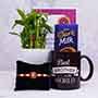 Pearl Rakhi N Lucky Plant with Chocolate Combo