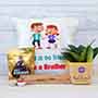 Rakhi with Cushion N Snake Plant Hamper
