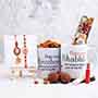 Dearest Brother Bhabhi Mugs N 2 Rakhi with Chocolates Gift Hamper