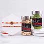 Designer Om Rakhi N Pearl Rakhi with Dry Fruits