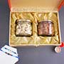 Set of Two Evil Eye Rakhis with Dry Fruits Gift Pack