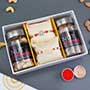 Pair of AD Rakhis with Dry Fruits for Brothers