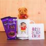 Cute Shinchan Mug N Chocolates for Sister