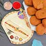 Krishna Feather Rakhi with Sweets