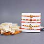 Set of Five Rakhis with Kaju Katli Gift Pack