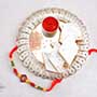 Designer Meenakari Rakhi with Kaju Katli