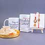 Dearest Bhaiya Bhabhi Rakhi N Mug Gift Hamper