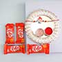 Ganesha Kids Rakhi with Chocolates N Puja Thali