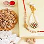 Alluring Bhaiya Bhabhi Rakhi with Kaju Katli Gift Hamper