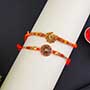 Set of 2 Golden Rakhi for Brothers