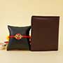 Golden Rakhi with Wallet for Brother