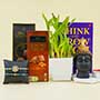 Two Designer Rakhi Set with Book N Chocolates Combo