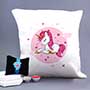 One Unicorn Cushion with Kids rakhi