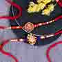 Rakhi Set of 2 including Krishna Rakhi and Ganesha Rakhi