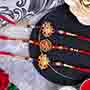 Devotional Rakhi Set of Three for Brothers