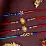 Evil Eye N Krishna Rakhi Set of Four