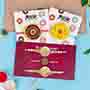 Set of Foodie Rakhi with Antique Rakhis