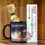 Blue Pearl Rakhi with Chandrayaan 3 Mug