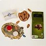 Om Silver Rakhi with Designer Pooja Thali Gift Hamper