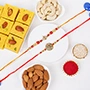 Set of 2 Spiritual Rakhi with Dry Fruits for Brother