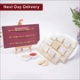 Rudraksha Rakhi Gift Pack with Kaju Katli