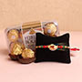 Attractive Golden Rakhi with Ferrero Rochers