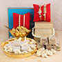 Set of 4 Rakhis with Tasty Delights