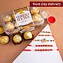 Set of 5 Rakhi with Ferrero Rocher Next Day Delivery