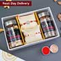 Pair of AD Rakhis with Dry Fruits for Brothers Next Day Delivery
