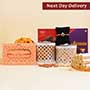 Two AD Rakhis with Sweets Gift Hamper Next Day Delivery