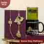 Bhaiya BhabhiRakhi with Chandrayaan 3 Mug N Temptation Same Day Delivery In Delhi NCR