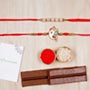 Pearl And Ganesha Rakhi With Kitkat Chocolates