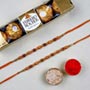 Set of 2 Rakhis And 6 Pcs Ferrero Rocher