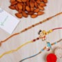 Set Of 3 Pearl And Kids Rakhi With Almonds