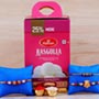 3 Designer Rakhis And Rasgulla Tin