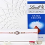 Floral American Diamond Rakhi N Lindt Chocolate