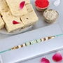 Sneh Nityam Creation Regular Ethnic Pearl Rakhi with Soan Papdi