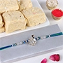 Sneh Shree Regular Ethnic Peacock Rakhi with Soan Papdi