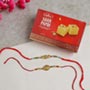 Delightful Rakhi Set with Soan Papdi For UK