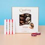 Dazzling Three Designer Rakhi Set with Belgian Chocolate For UK