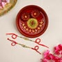 Two Stylist Royal Rakhis with Puja Thali For UK