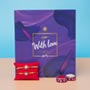 Two Crystal Diamond Rakhis with Cadbury Chocolate For UK