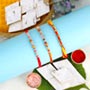 Fascinating Rakhi Set with Kaju Katli