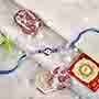 Evil Eye Blue Round Shape Rakhi