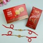 Two Majestic Royal Rakhi Set with Sweet & Chocolate For UK