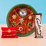 Lavish Rakhi Set with Puja Thali & Chocolate For UK