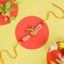 Lord Ganesha Golden Touch Rakhi  For UK
