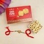 Kundan Diamond Rakhi with Sweet & Cashew Nuts For UK