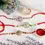 Three Floral Rakhi Set